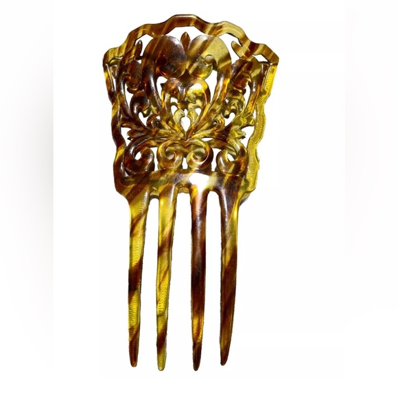 Victorian Faux Tortoise Shell Celluloid Hair Comb